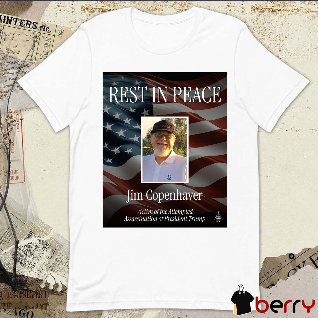 Rest In Peace Jim Copenhaver Victim Of The Attempted Assassination Of President Trump House Republicans Poster t-shirt