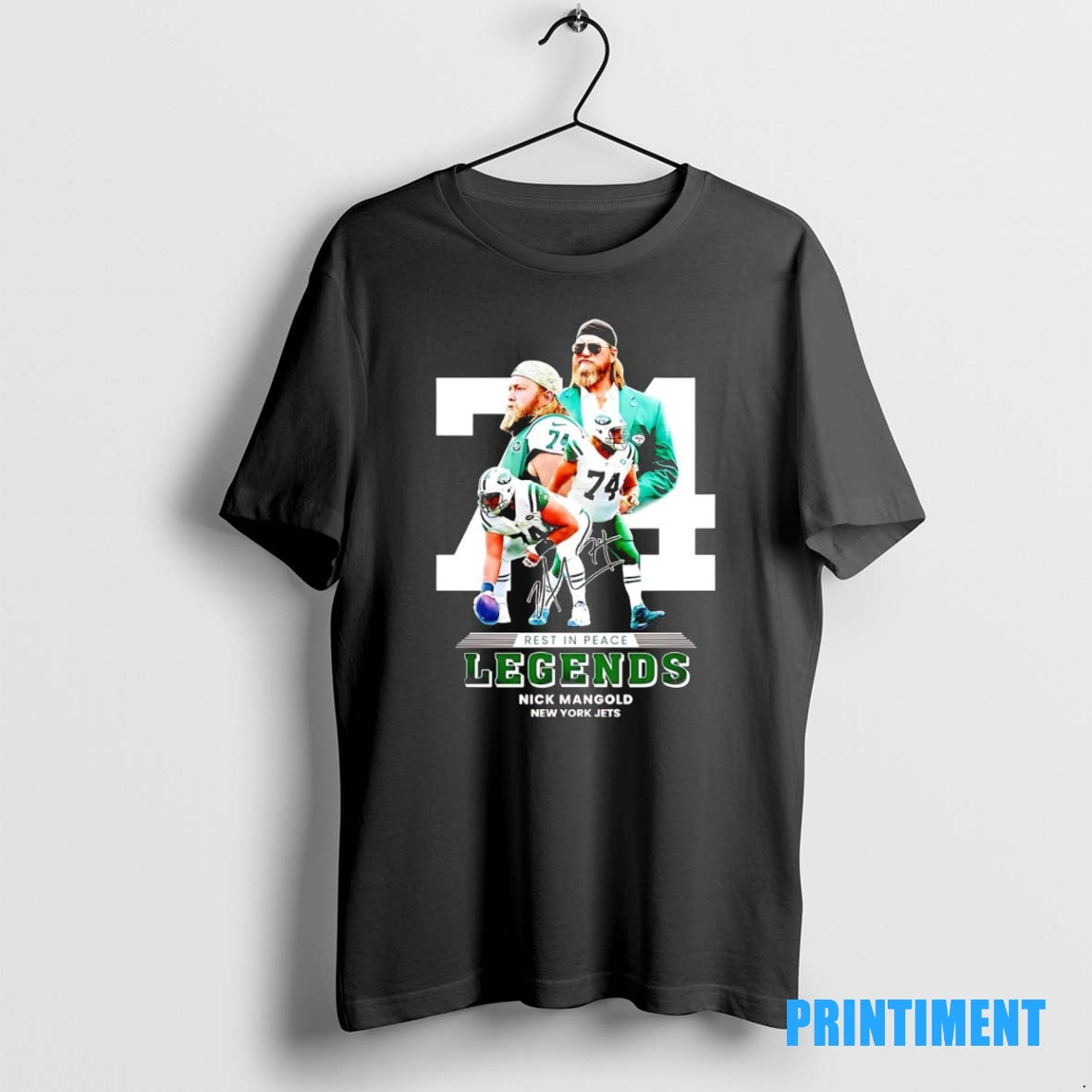 Official Rest In Peace Legends Nick Mangold 74 Tee Sweater