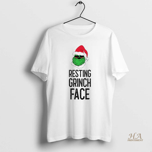 Official Resting Grinch Face Christmas White