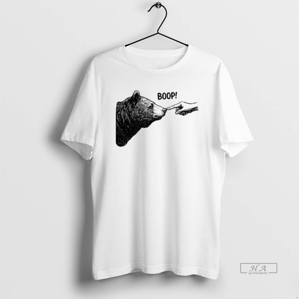 Official Retro Bear Finger Touching Nose Boop