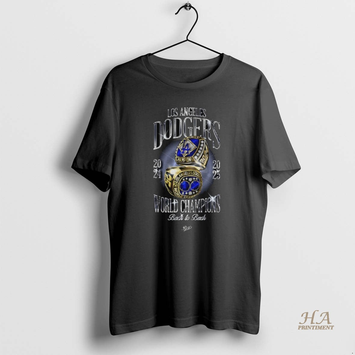Official Rings Los Angeles Dodgers World Champions Back To Back 2024 2025 Logo