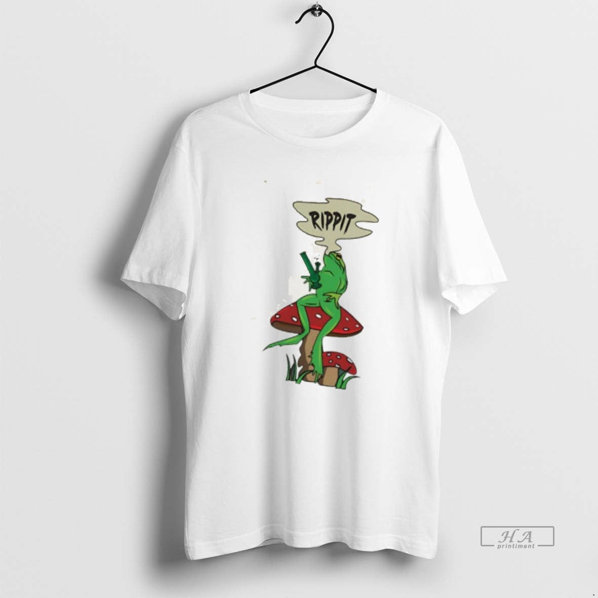 Official Rippit Frog Smoking Next To Mushroom