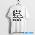 Official Robbie Williams Wearing John Paul Ringo George Robbie Ornaments Tee Sweater