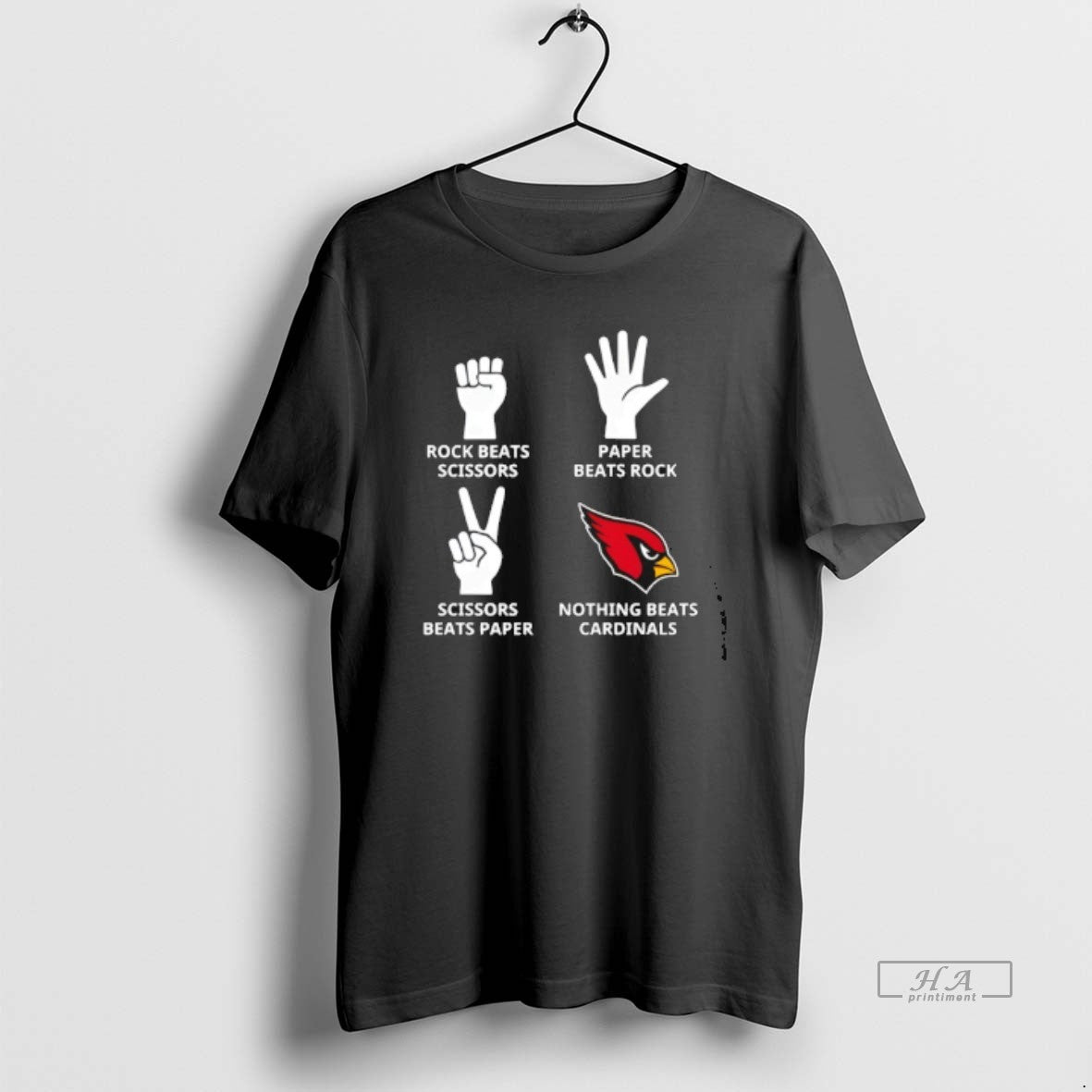 Official Rock Beats Scissors Paper Beats Rock Scissors Beats Paper Nothing Beats Cardinals Arizona Cardinals