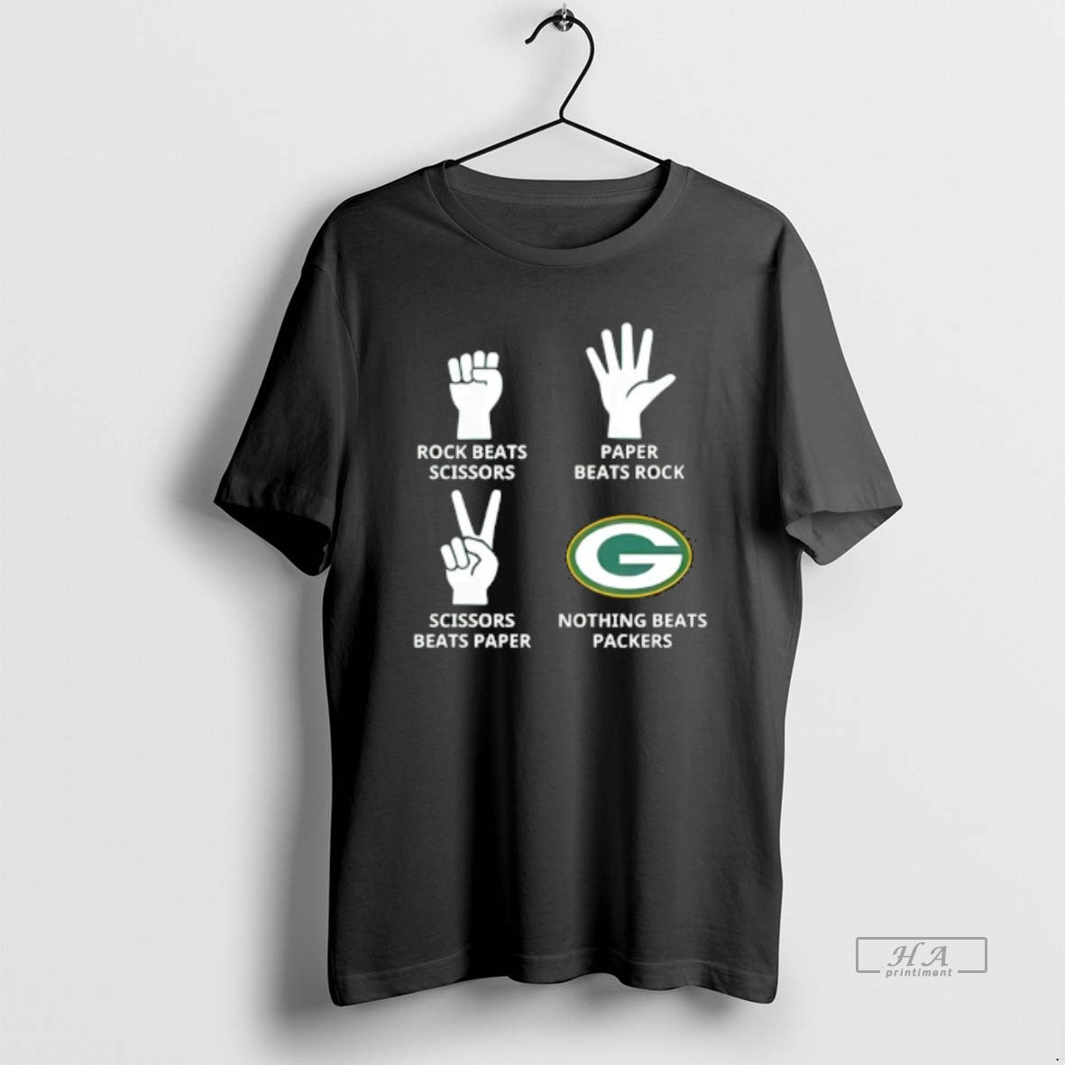 Official Rock Beats Scissors Paper Beats Rock Scissors Beats Paper Nothing Beats Packers Green Bay