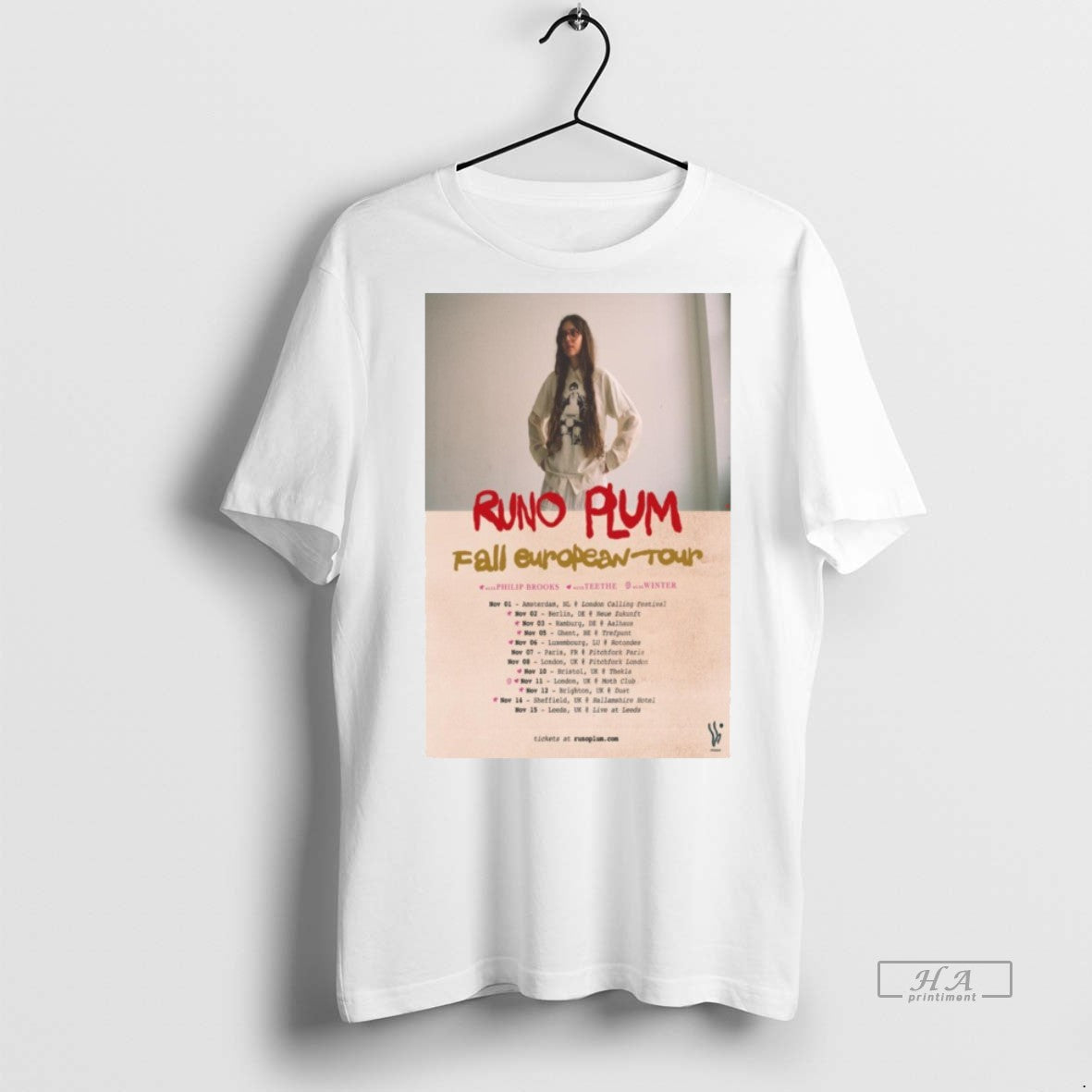 Official Runo Plum Fall European Tour 2025 Shirt