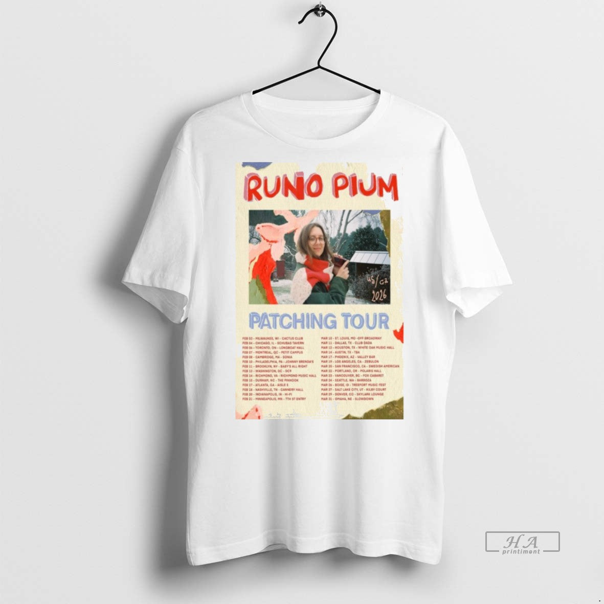 Official Runo Plum Patching Tour February March 2026 Shirt