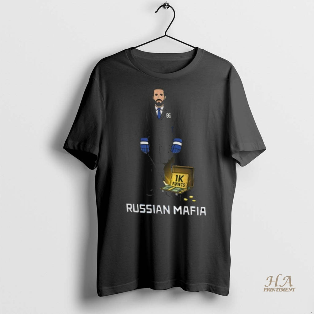 Official Russian Mafia Nikita Kucherov 1k Points Tampa Bay Lightning Shirt