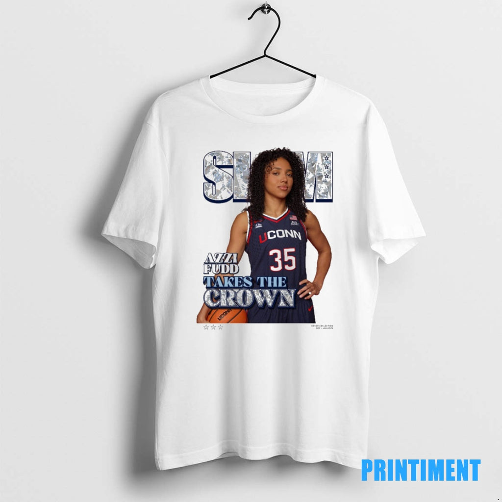 Official Slam Cover Azzi Fudd Takes The Crown Uconn Huskies Tee Sweater