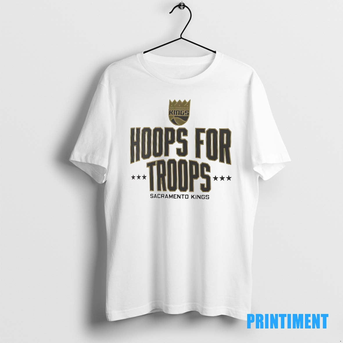 Official Sacramento Kings Hoops For Troops Tee Sweater