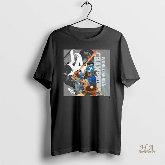 Official Samurai Baseball Player Los Angeles Dodgers World Series Champions Blackshirt
