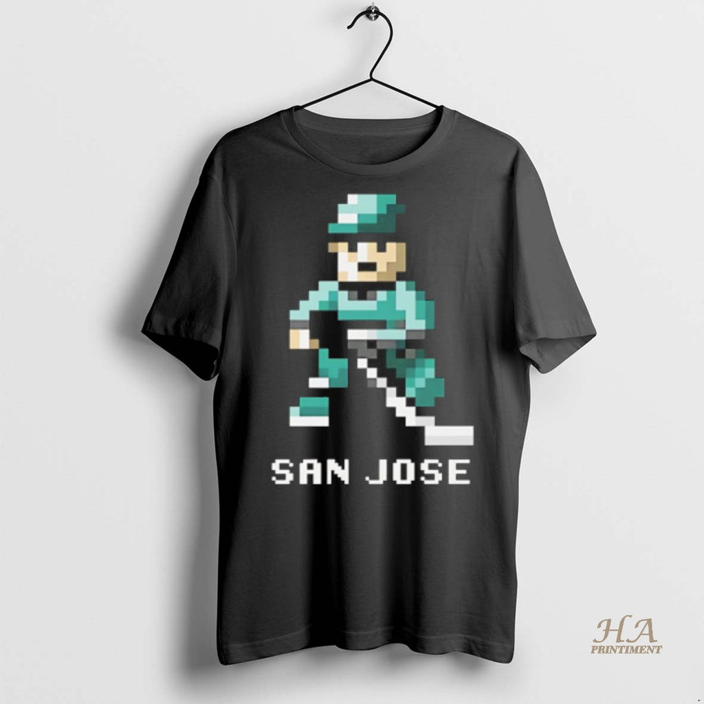 Official San Jose Sharks Hockey 8 Bit Retro Baller Shirt