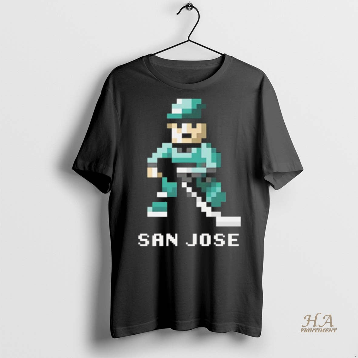 Official San Jose Sharks Hockey 8 Bit Retro Baller Shirt