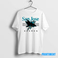 Official San Jose Sharks Homage Heritage Retro Stripe Comfy Tee Sweater