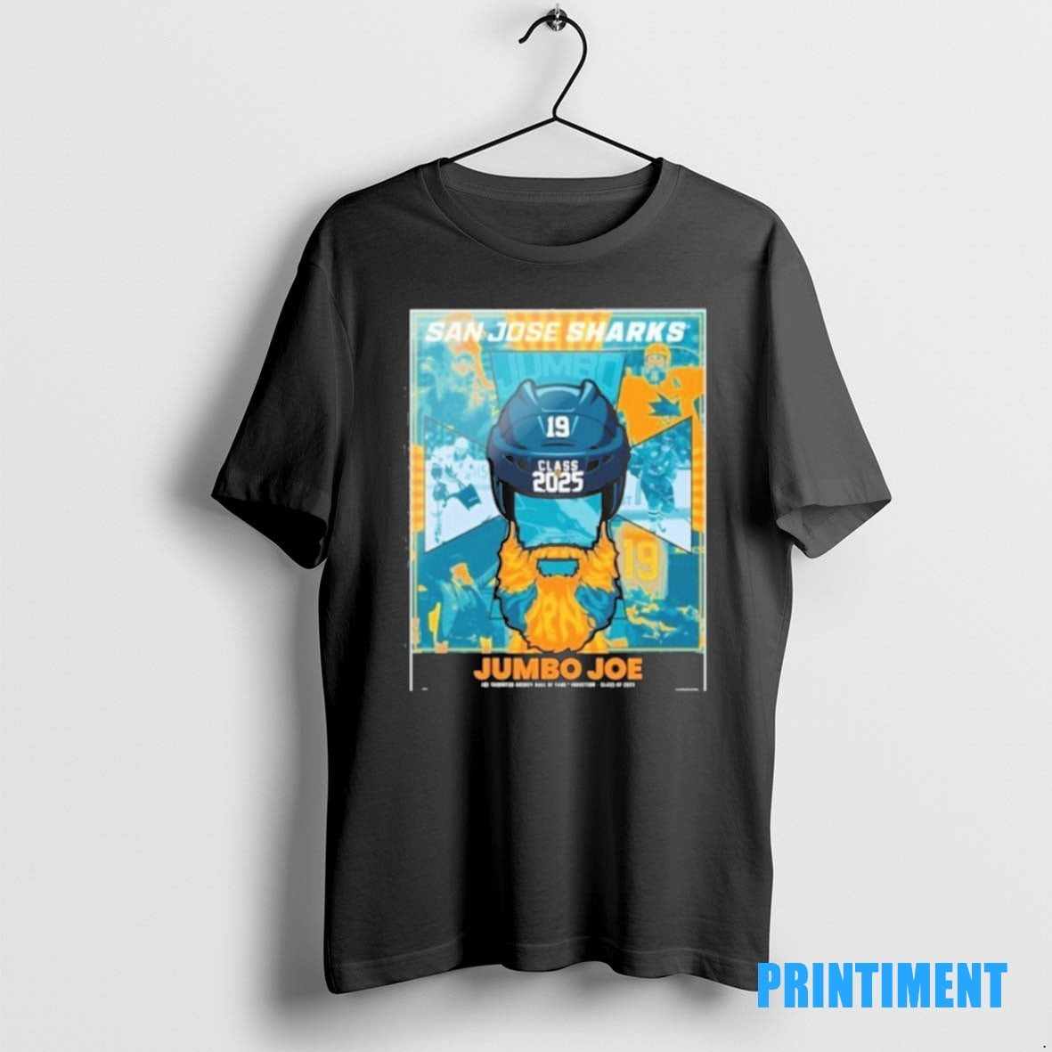 Official San Jose Sharks Jumbo Hall Of Frame 2025 Jumbo Joe Hockey Tee Sweater