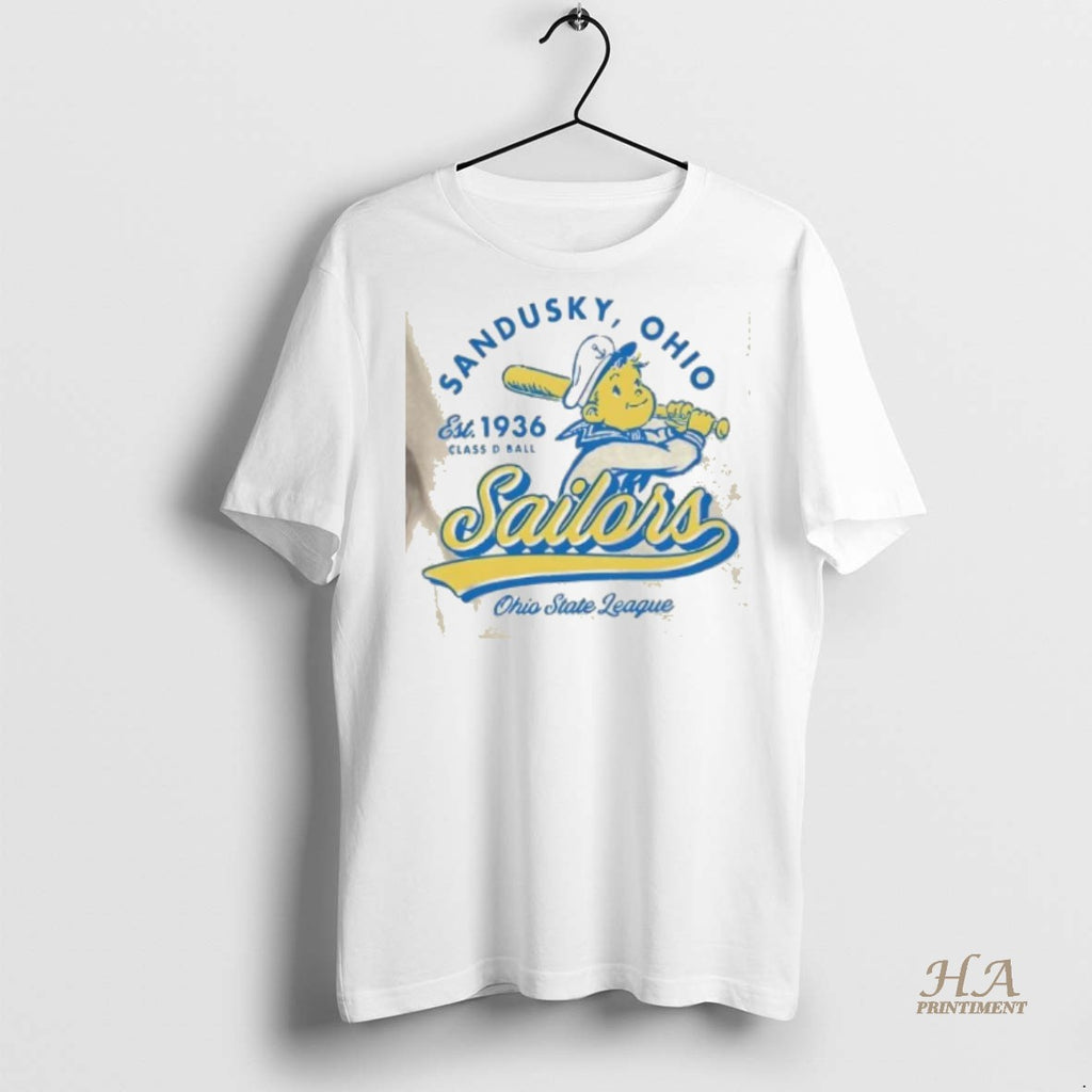 Official Sandusky Sailors Ohio Vintage Defunct Baseball Teams Shirt