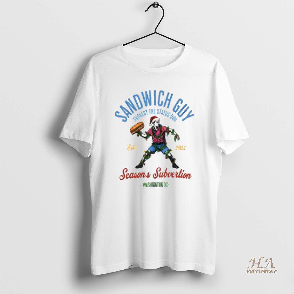 Official Sandwich Guy Merry Resistmas Seasons Subvertion Washington Dc