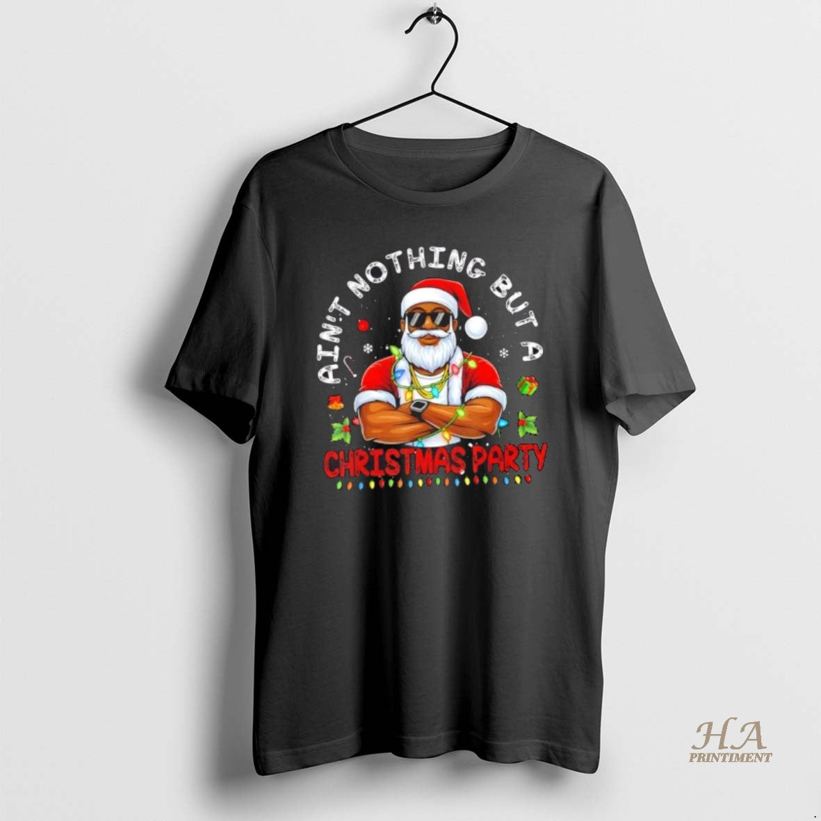 Official Santa Black Aint Nothing But A Christmas Party
