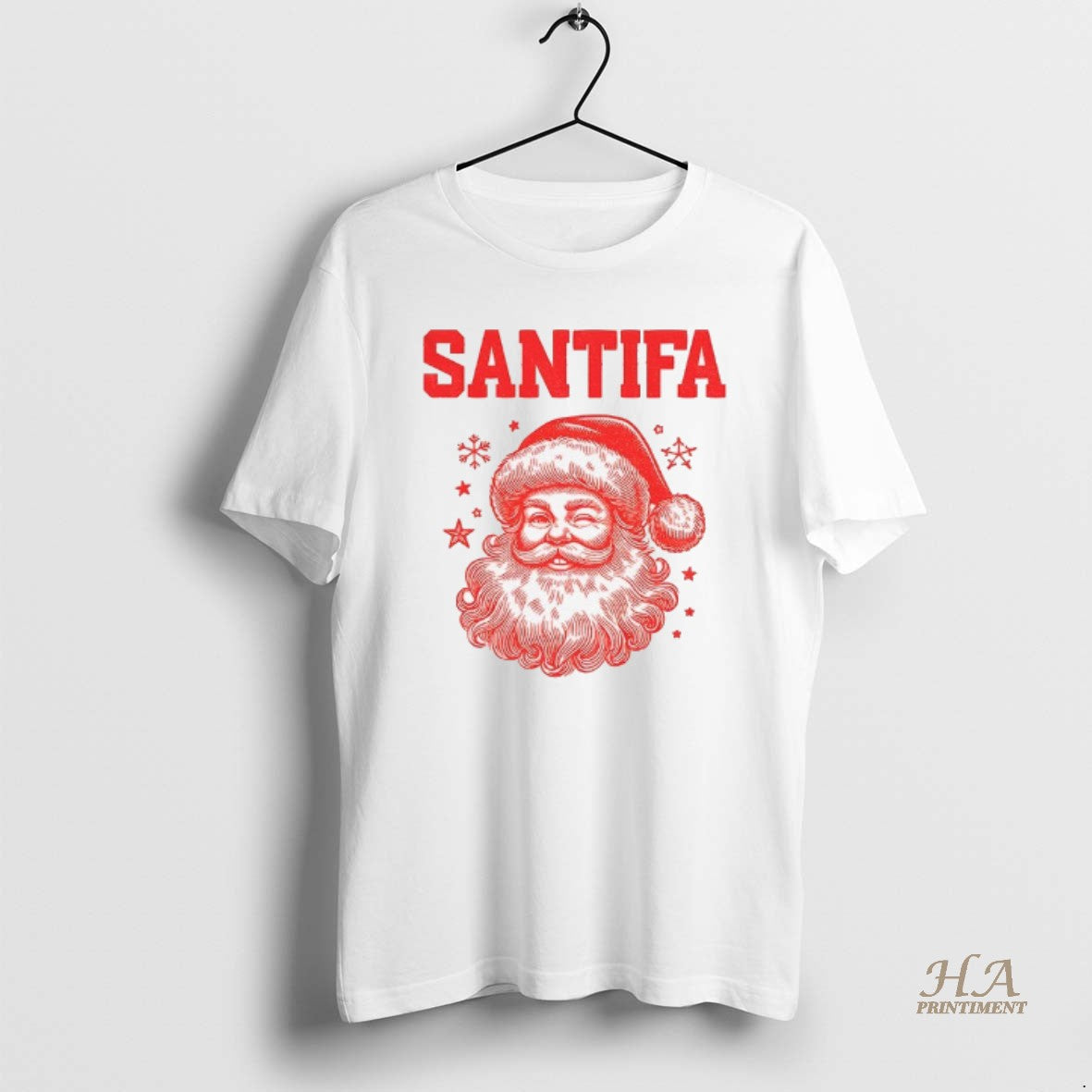 Official Santa Claus Big Face Santifa Anti Fascism Antifa Santa Christmas