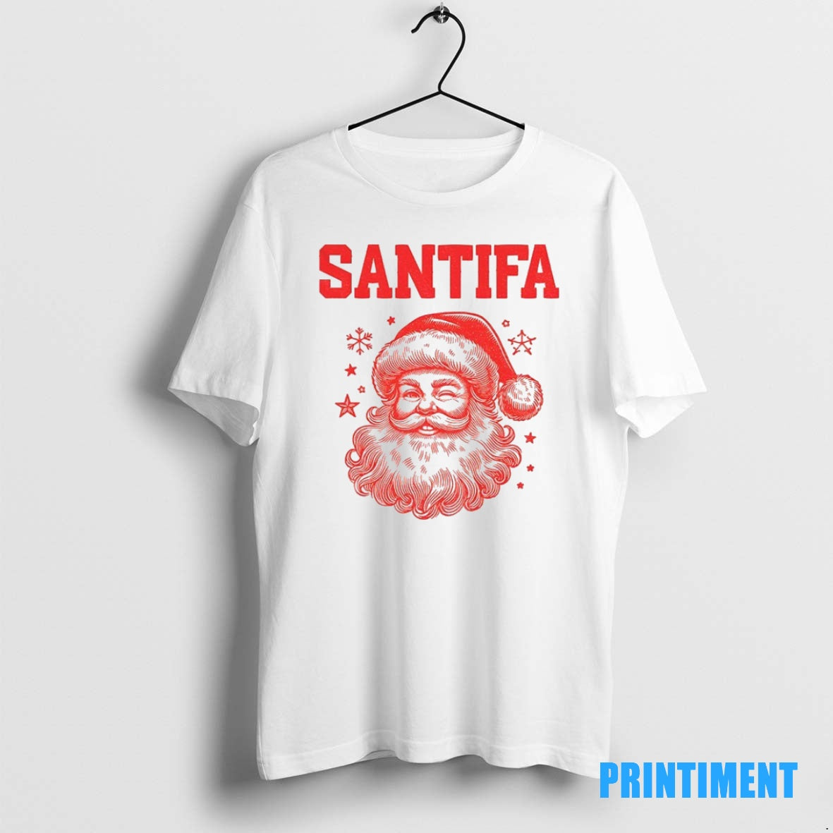 Official Santa Claus Big Face Santifa Anti Fascism Antifa Santa Christmas Tee Sweater