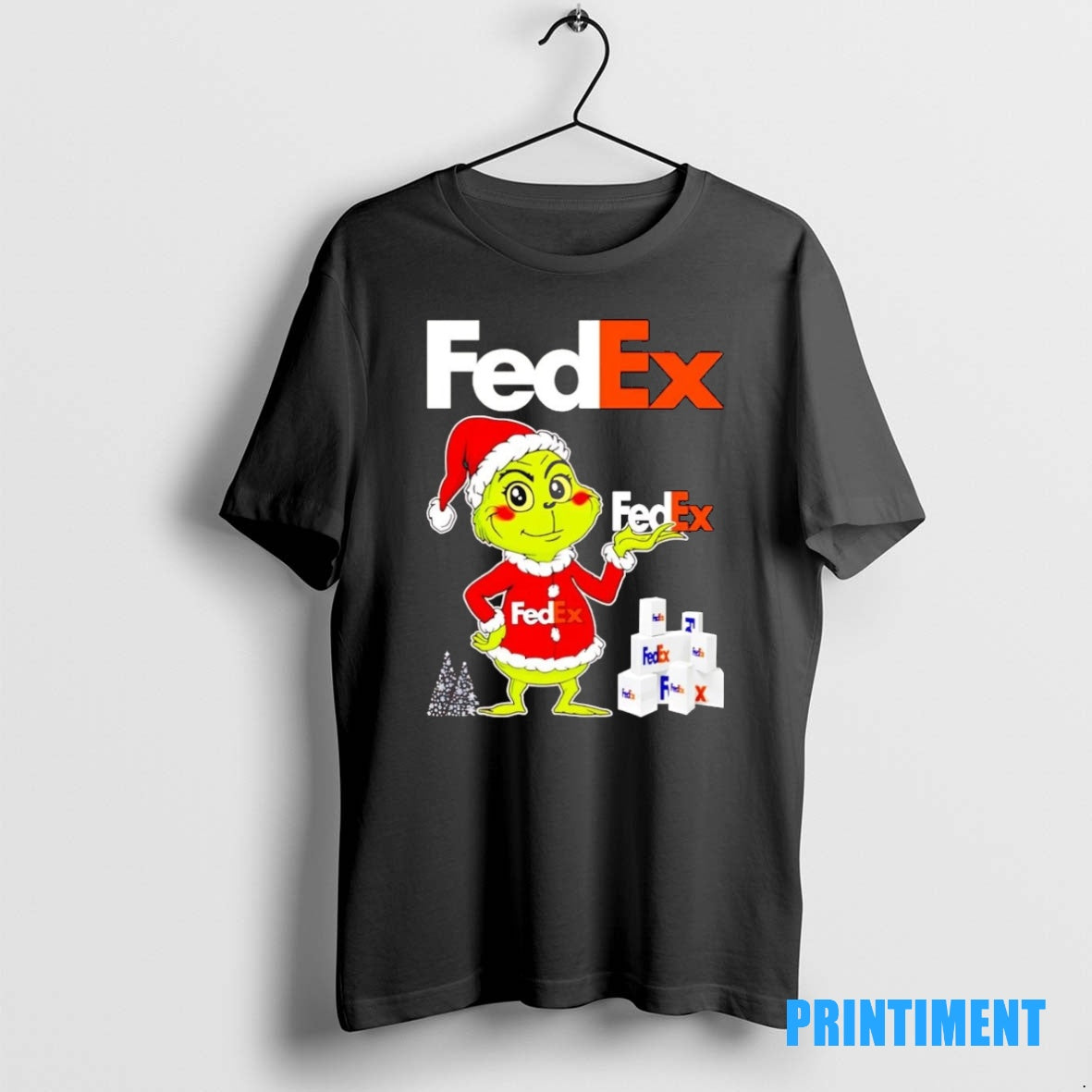 Official Santa Grinch Fedex Christmas Tee Sweater