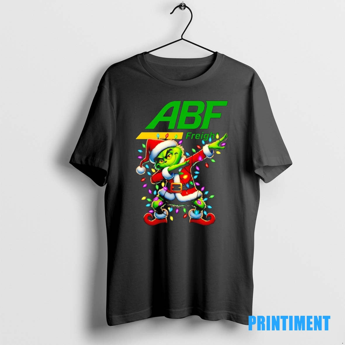 Official Santa Grinch Dabbing Abf Christmas Light Tee Sweater