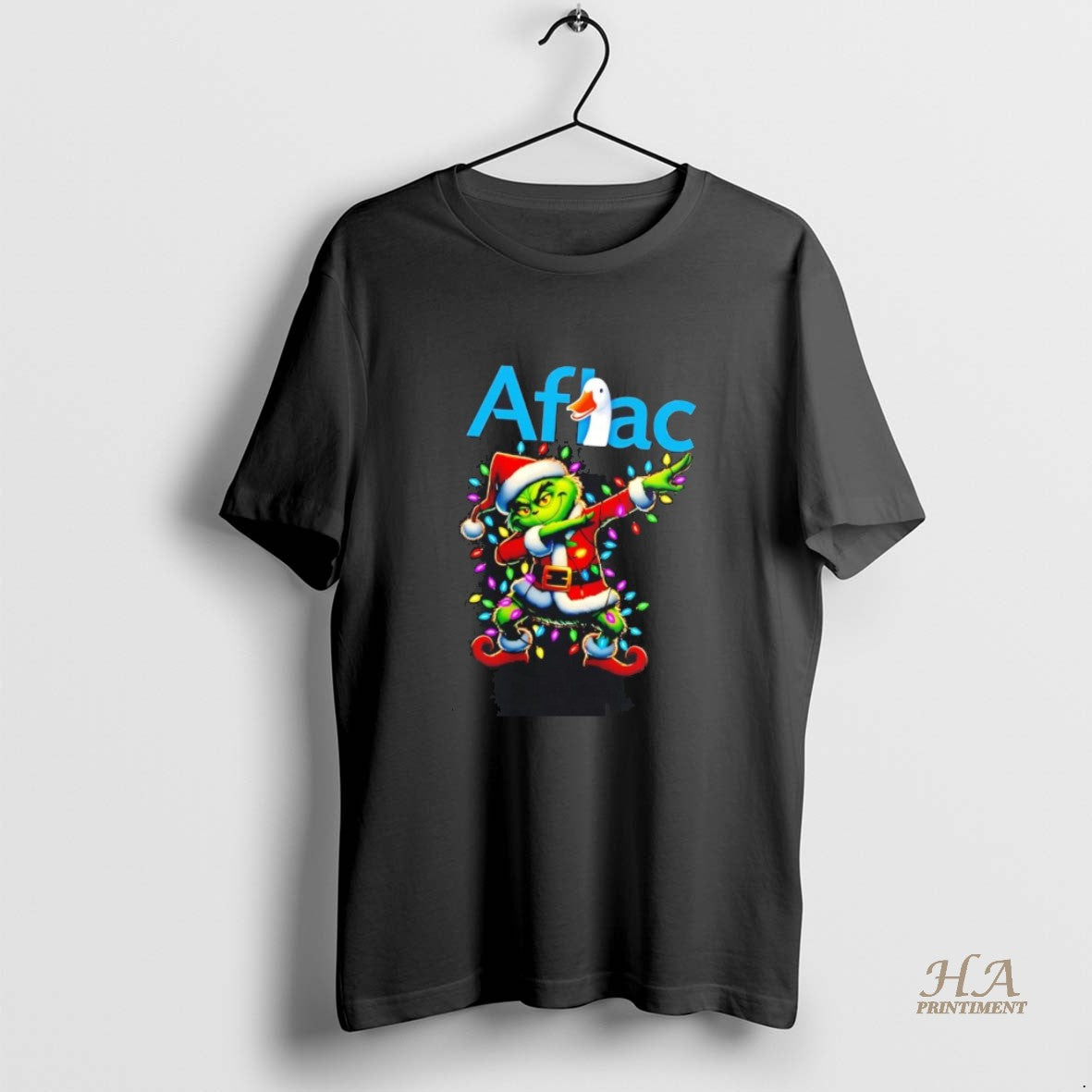 Official Santa Grinch Dabbing Aflac Christmas Light