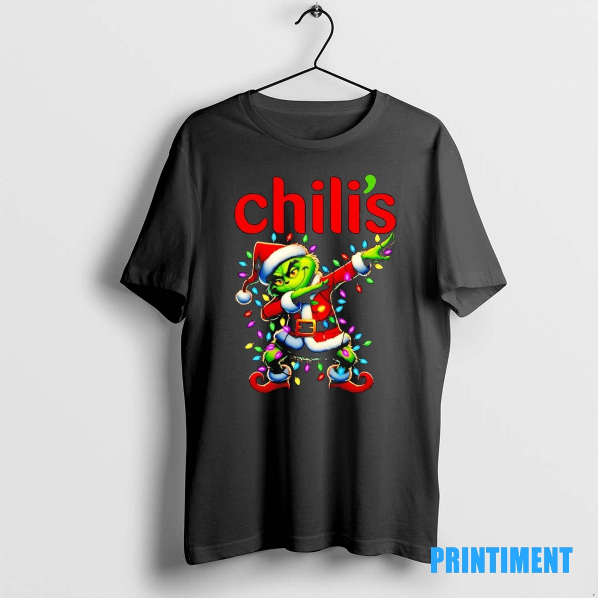 Official Santa Grinch Dabbing Chilis Christmas Light Tee Sweater
