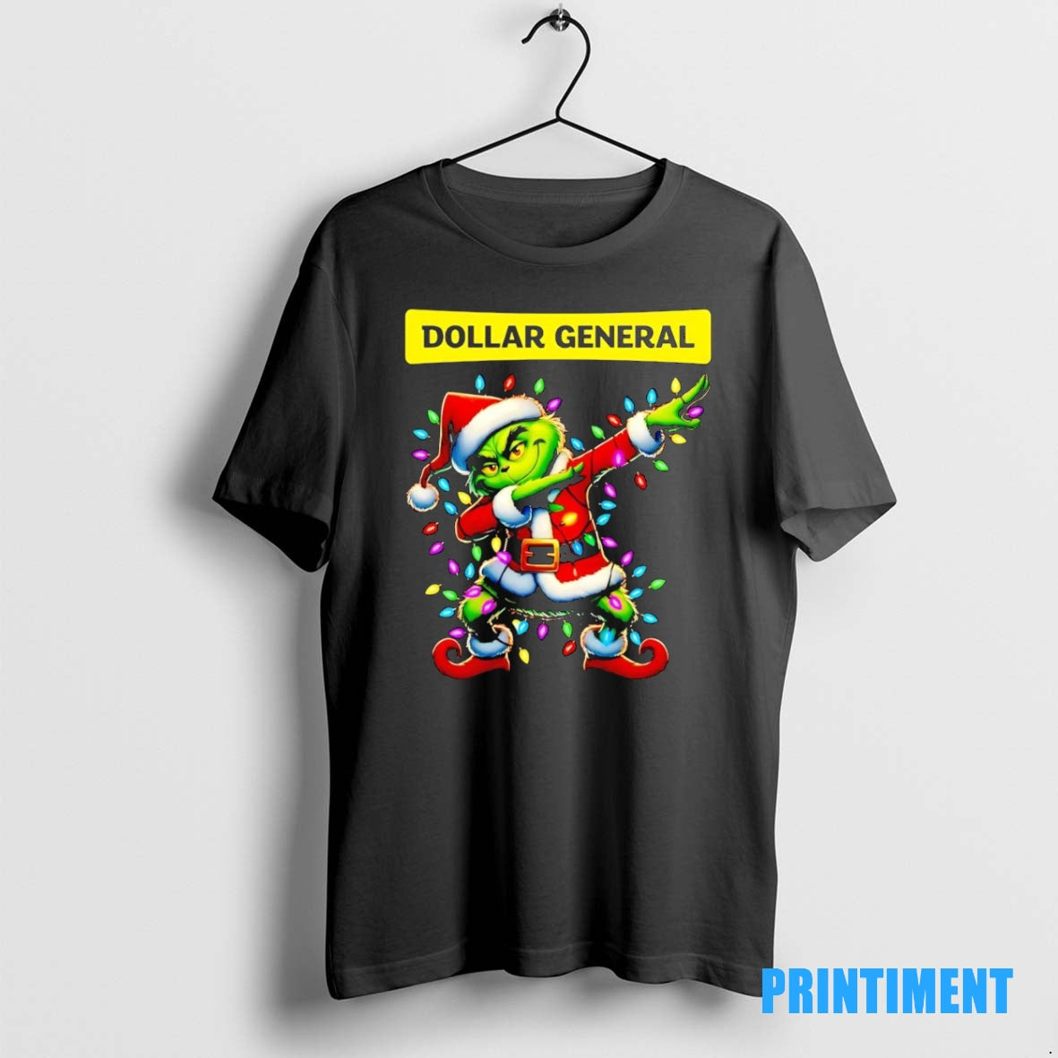 Official Santa Grinch Dabbing Dollar General Christmas Light Tee Sweater