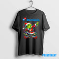 Official Santa Grinch Dabbing Dominos Christmas Light Tee Sweater