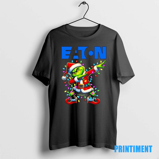 Official Santa Grinch Dabbing Eaton Christmas Light Tee Sweater