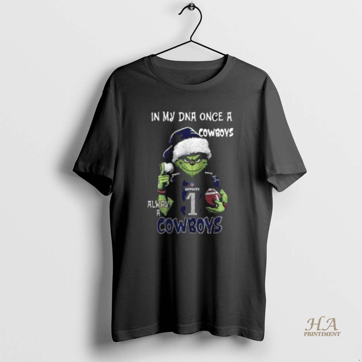Official Santa Grinch In My Dna Once A Cowboys Alway A Dallas Cowboys Christmas Two