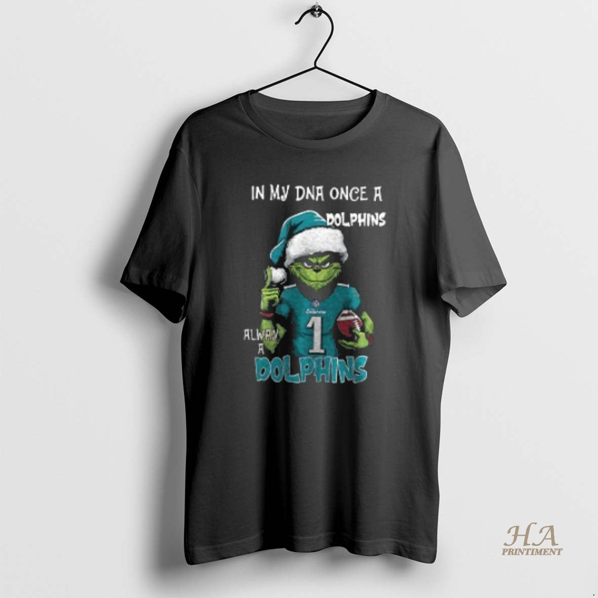 Official Santa Grinch In My Dna Once A Dolphins Alway A Miami Dolphins Christmas Two