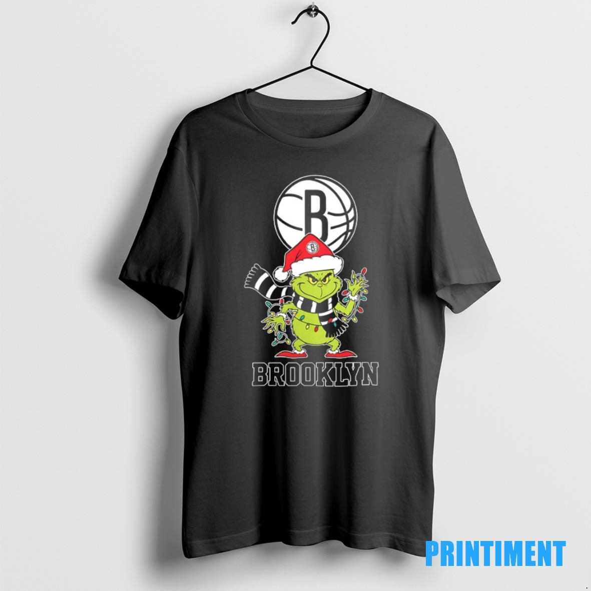 Official Santa Grinch Lights Brooklyn Nets Nba Christmas 2025 Tee Sweater
