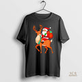 Official Santa Riding Reindeer Christmas Black
