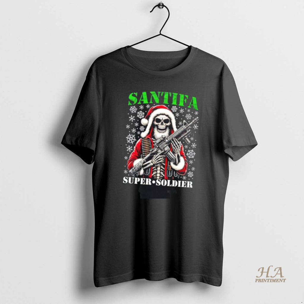 Official Santa Skull Santifa Super Soldier Christmas