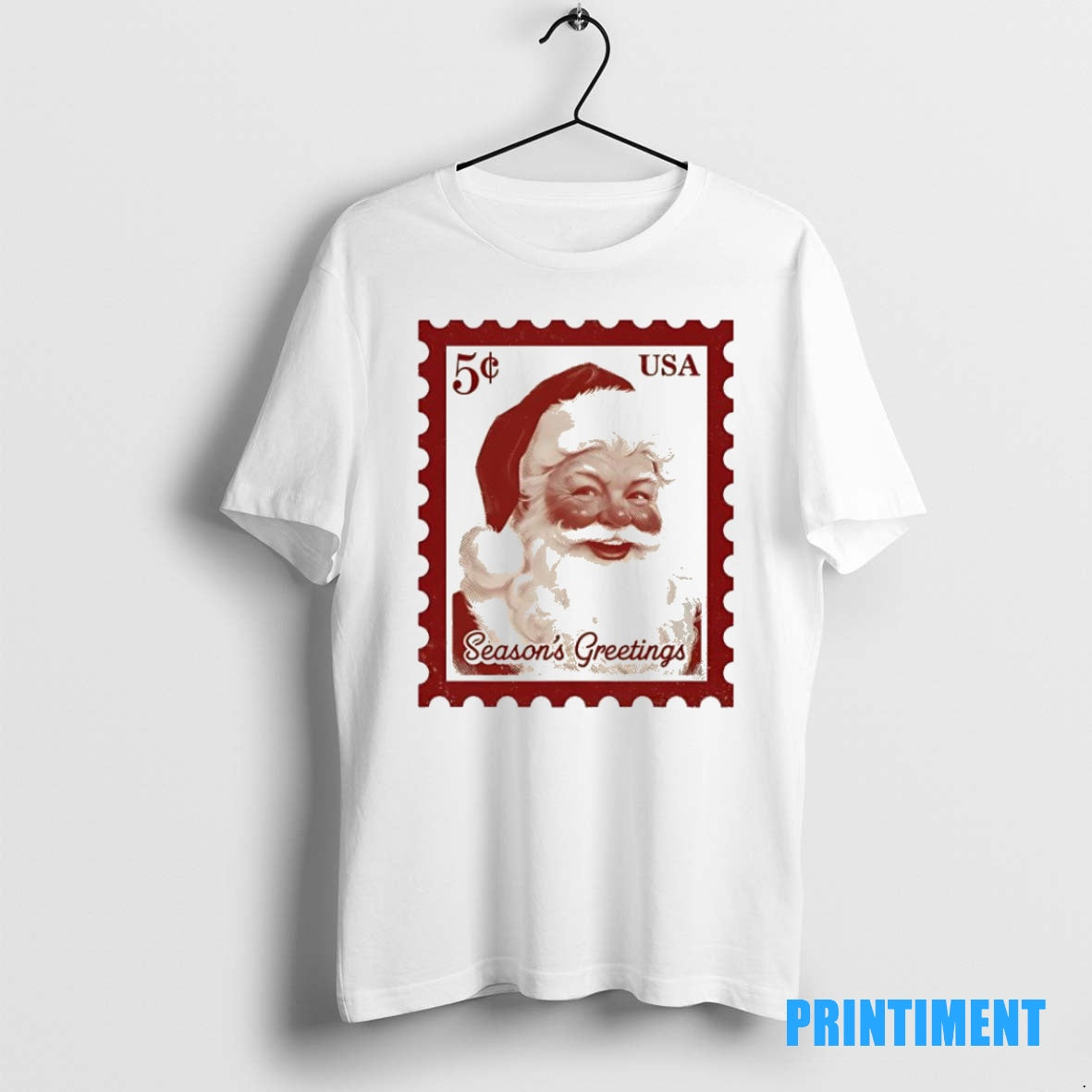 Official Santa Stamp Seasons Greetings Tee Sweater