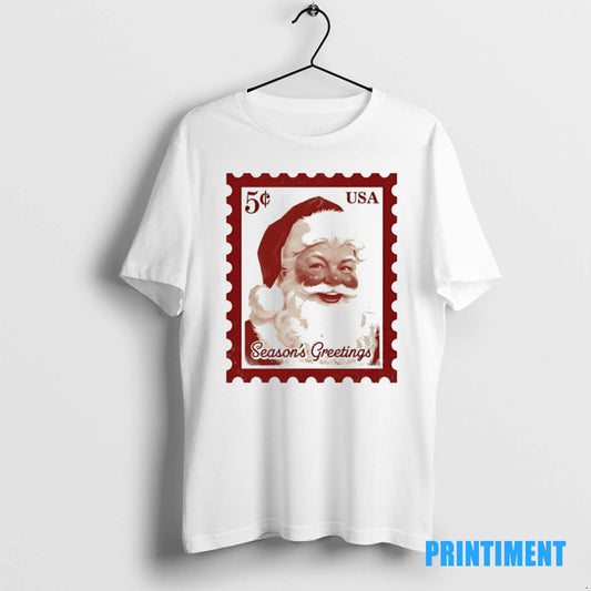 Official Santa Stamp Seasons Greetings Tee Sweater