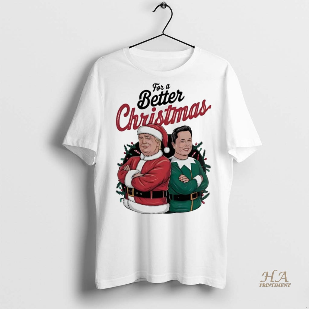Official Santa Trump Elon Elf For A Better Christmas Shirt