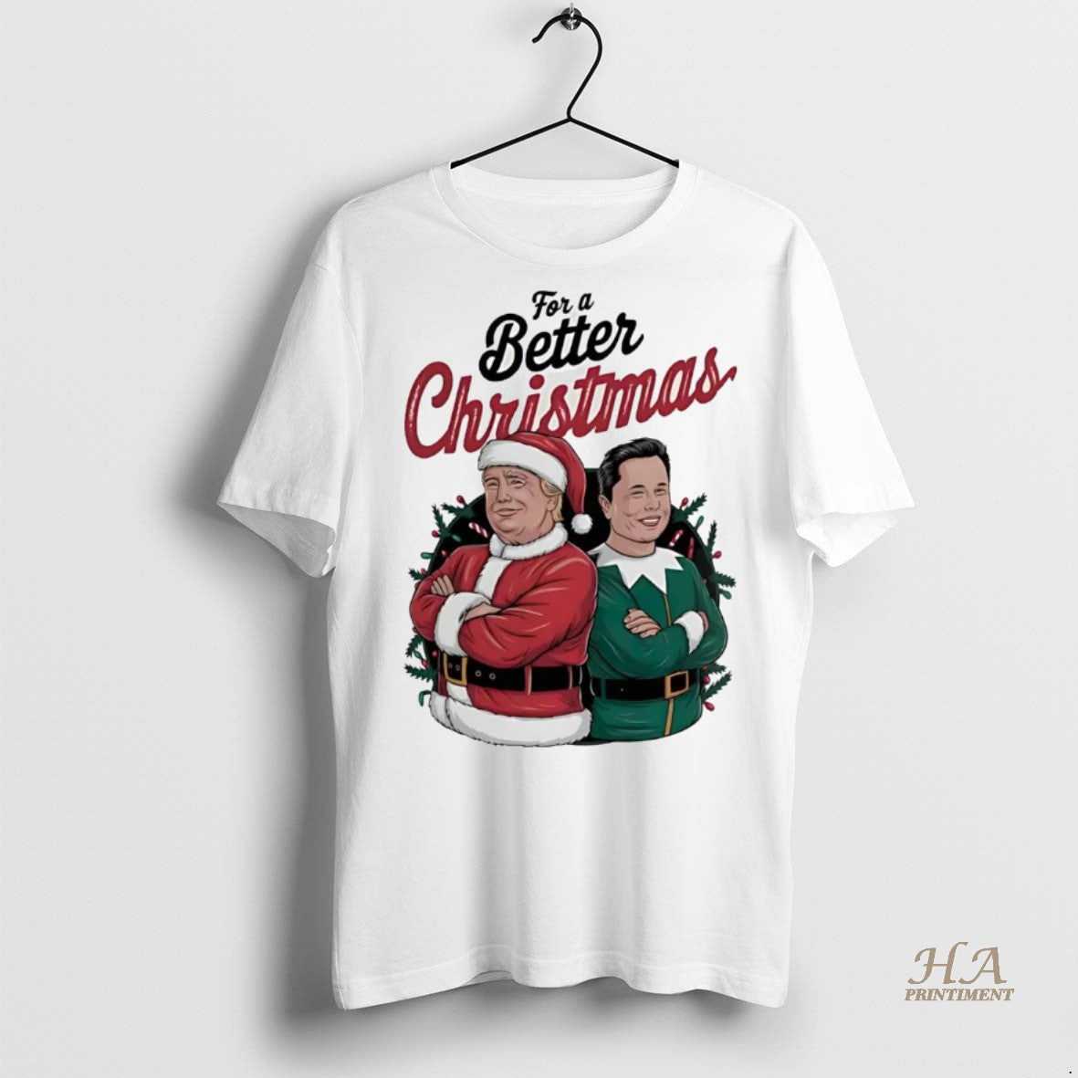 Official Santa Trump Elon Elf For A Better Christmas Shirt