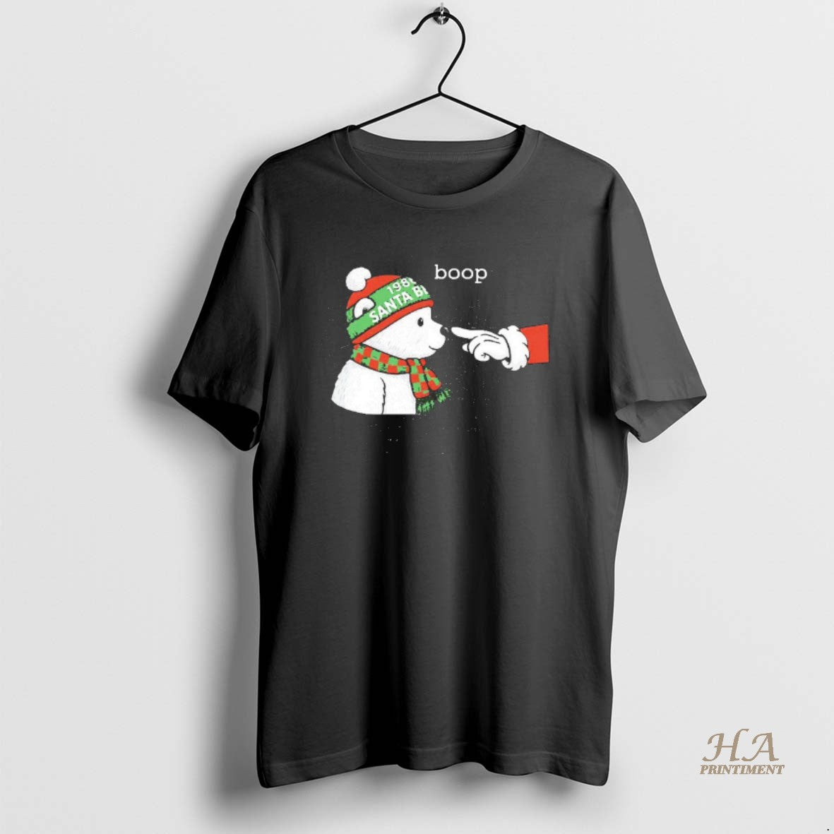 Official Santa Bear Boop Minnesota Blackshirt