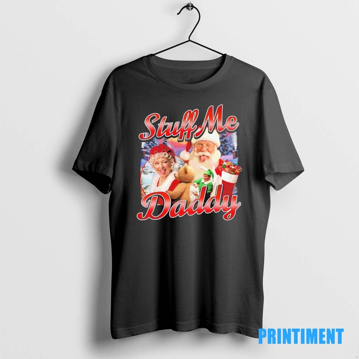 Official Santa Elf Stuff Me Daddy Christmas Tee Sweater