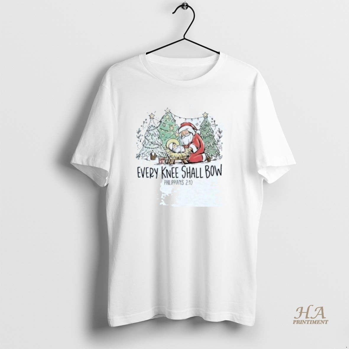 Official Santa Every Knee Shall Bow Philippians 2 10 Christmas