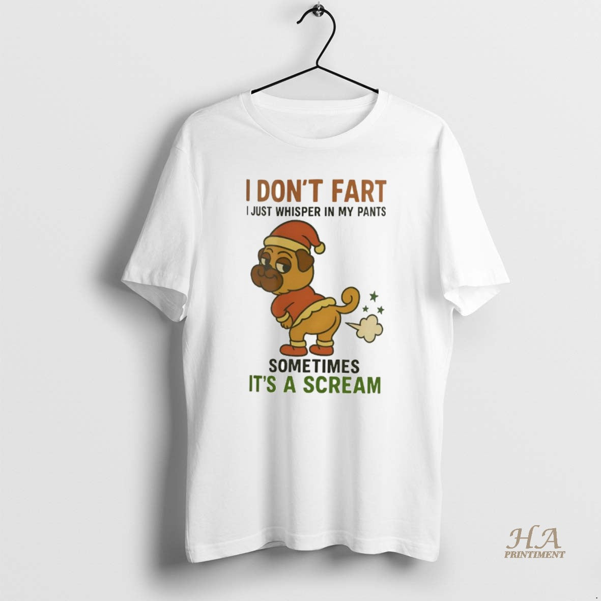 Official Santa Pug I Dont Fart I Just Whisper In My Pants Christmas