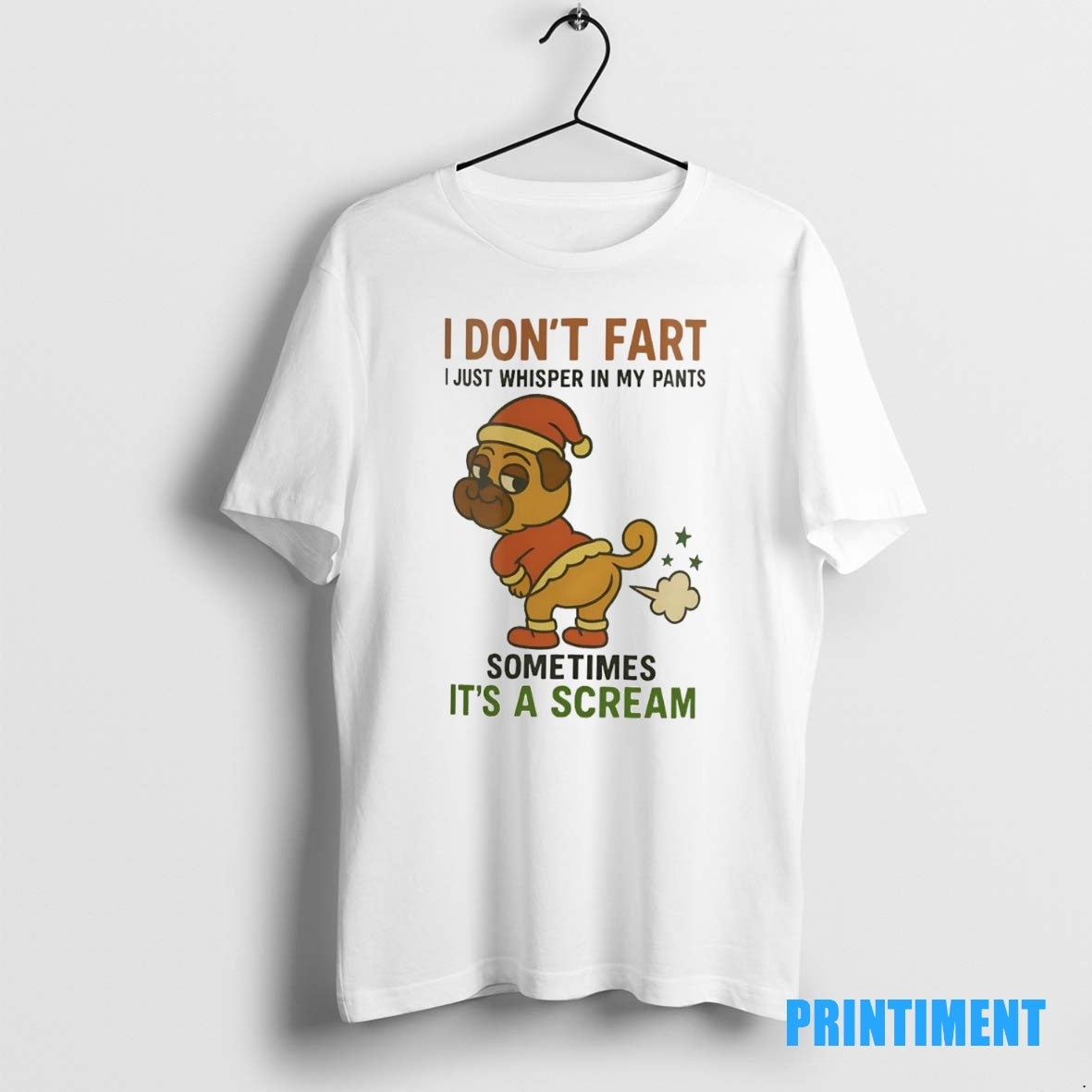 Official Santa Pug I Dont Fart I Just Whisper In My Pants Christmas Tee Sweater