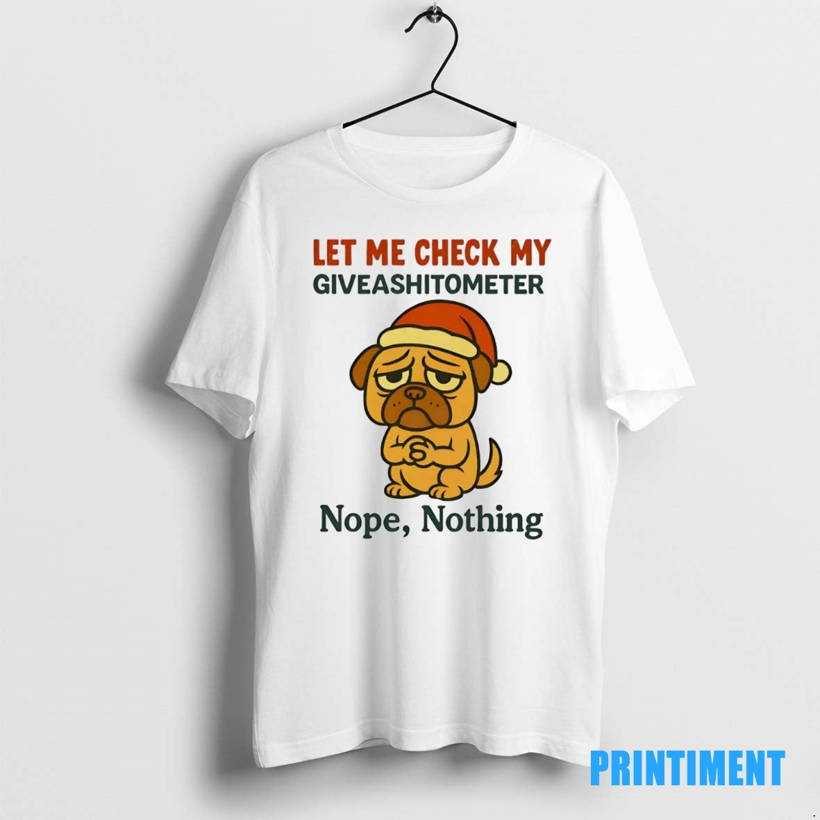 Official Santa Pug Let Me Check My Giveashitometer Christmas Tee Sweater