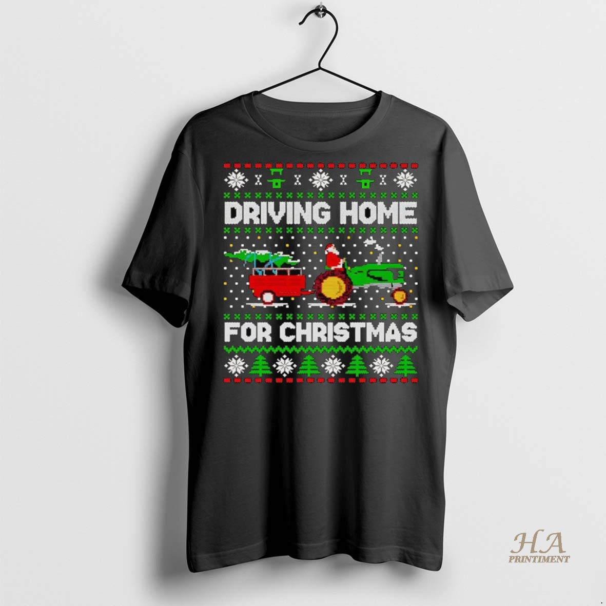 Official Santa Tractor Driving Home For Christmas Shirt