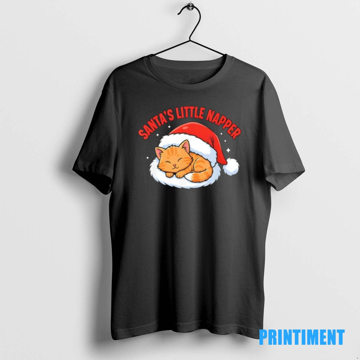 Official Santas Little Napper Cute Christmas Funny Cat Tee Sweater