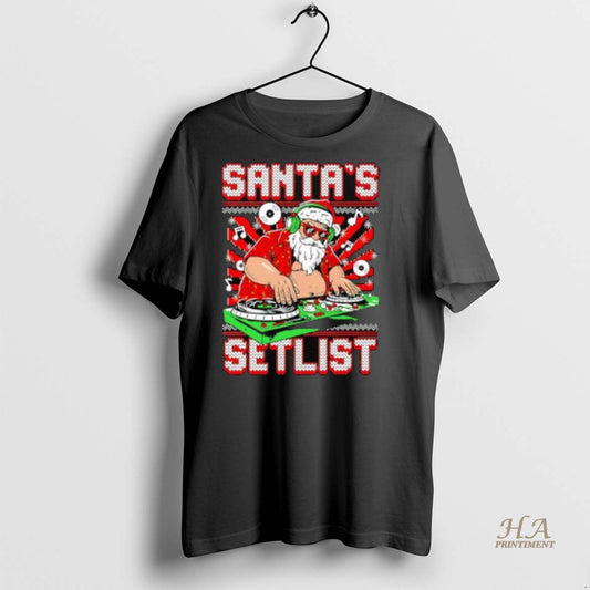 Official Santas Play Dj Setlist Ugly Shirt