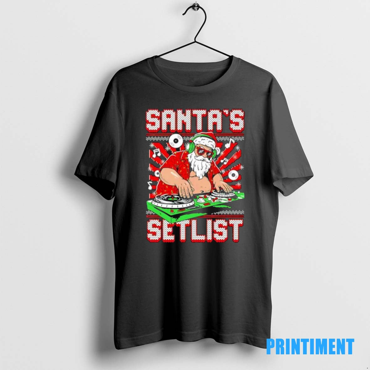 Official Santas Play Dj Setlist Ugly Tee Sweater